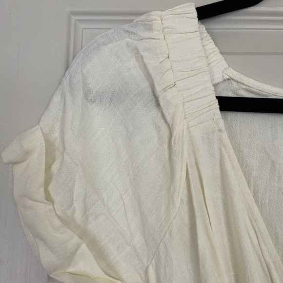 JustFab Off Shoulder Jumpsuit In Cream - Picture 5 of 11